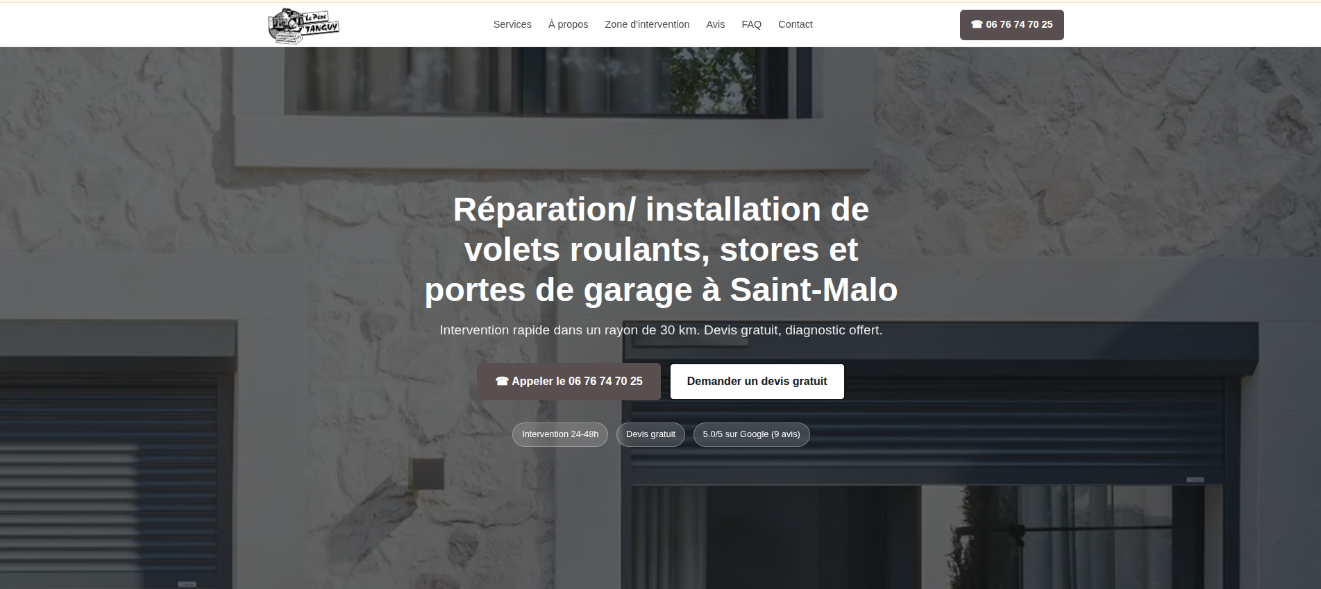 Page d'accueil Le Père Tanguy