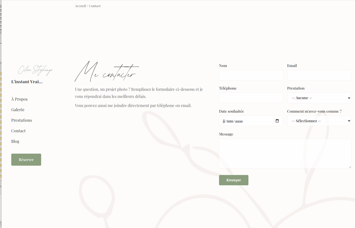 Formulaire de contact